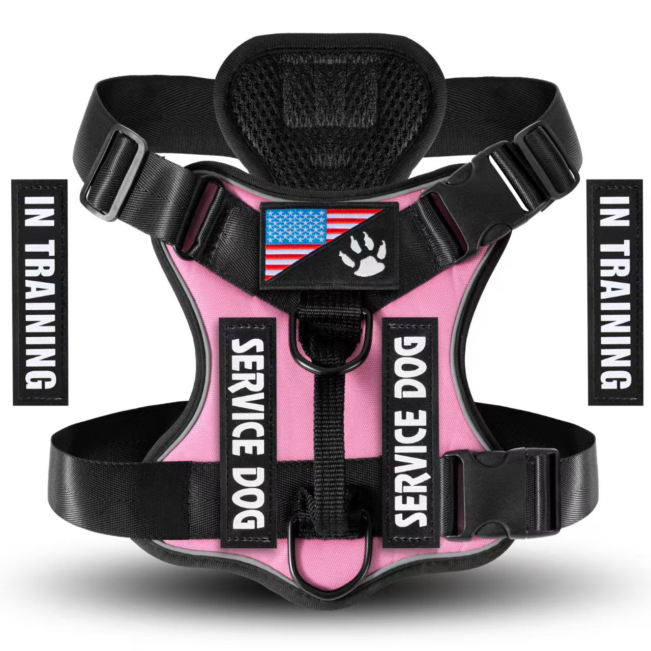 Reflective Service Dog Harness - Adjustable Soft Oxford Pet Harness