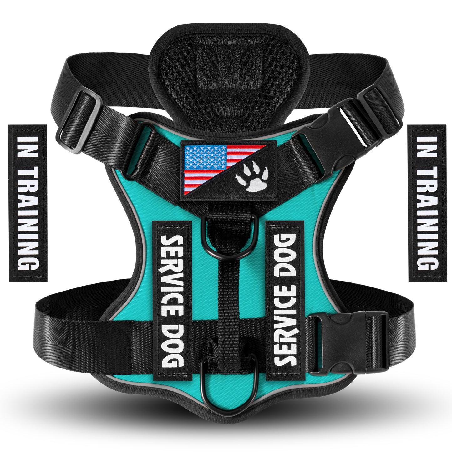 Reflective Service Dog Harness - Adjustable Soft Oxford Pet Harness