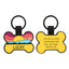 Silicone Personalized Dog ID Tags - Engraved Two Sides