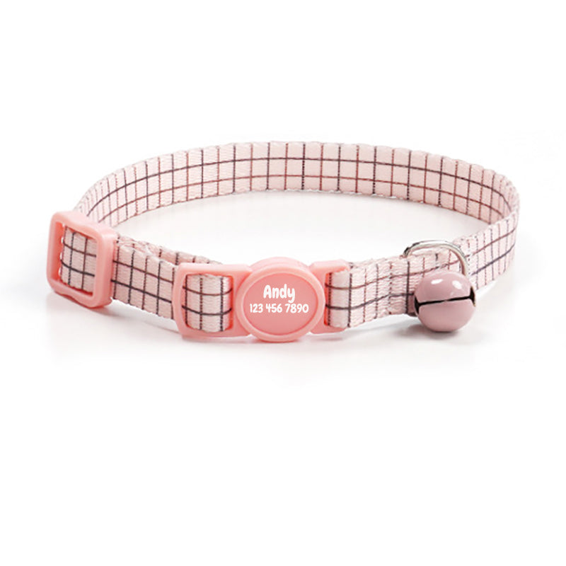 Cute Personalized Breakaway Cat Collar with Bell