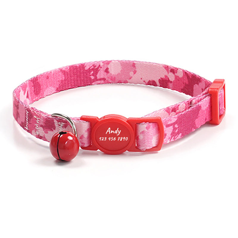 Cute Personalized Breakaway Cat Collar with Bell