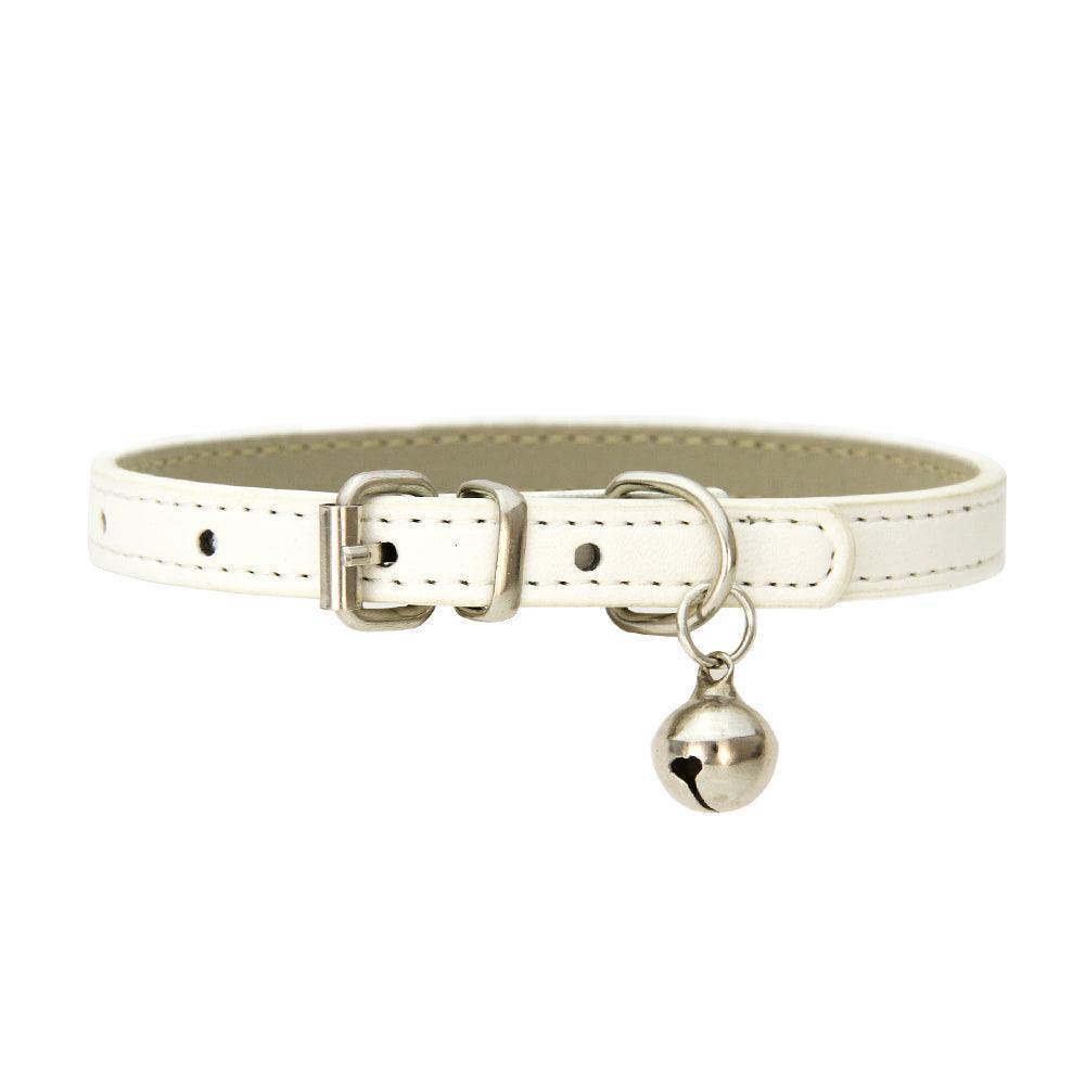 Adjustable PU Leather Cat Collar with Bell - iTalkPet