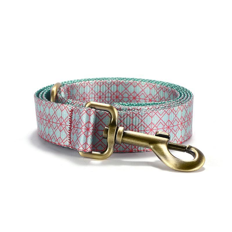 Aqua Glaze Personalized Dog Collar with Leas & Bow tie Set - iTalkPet