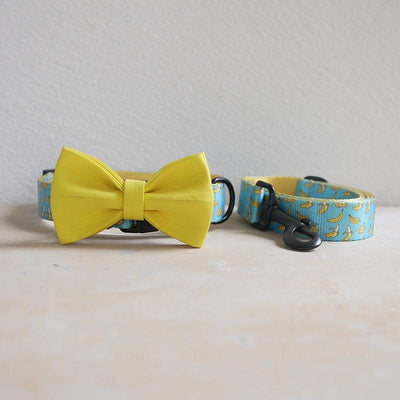 Banana Personalized Dog Collar with Leas & Bow tie Set - iTalkPet