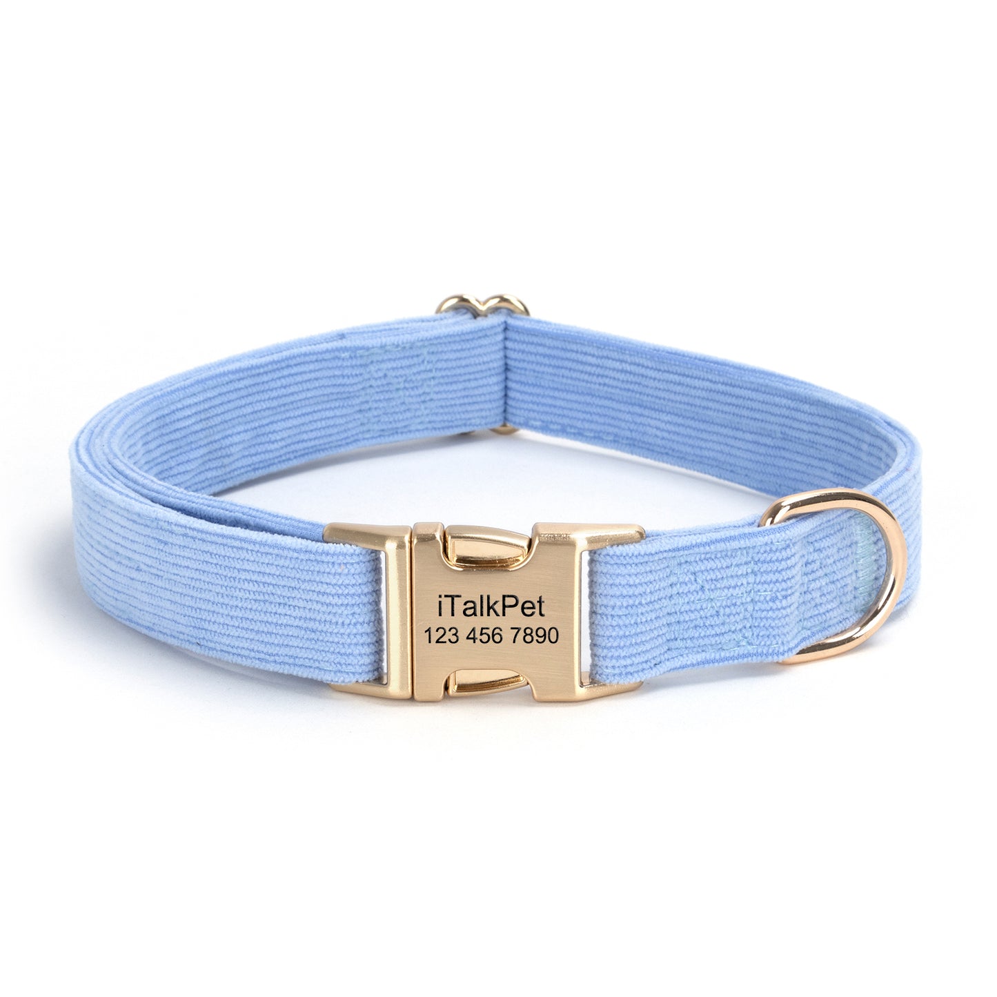 Metal Buckle Soft Flannel Pet Engraved Collar - Custom Dog Collar