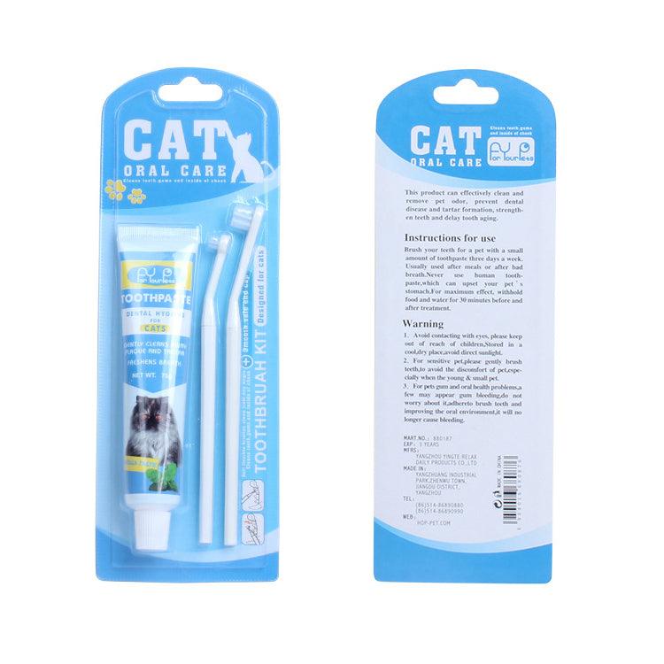 Cat Oral Care Set - Fresh Breath Dental Kit - iTalkPet