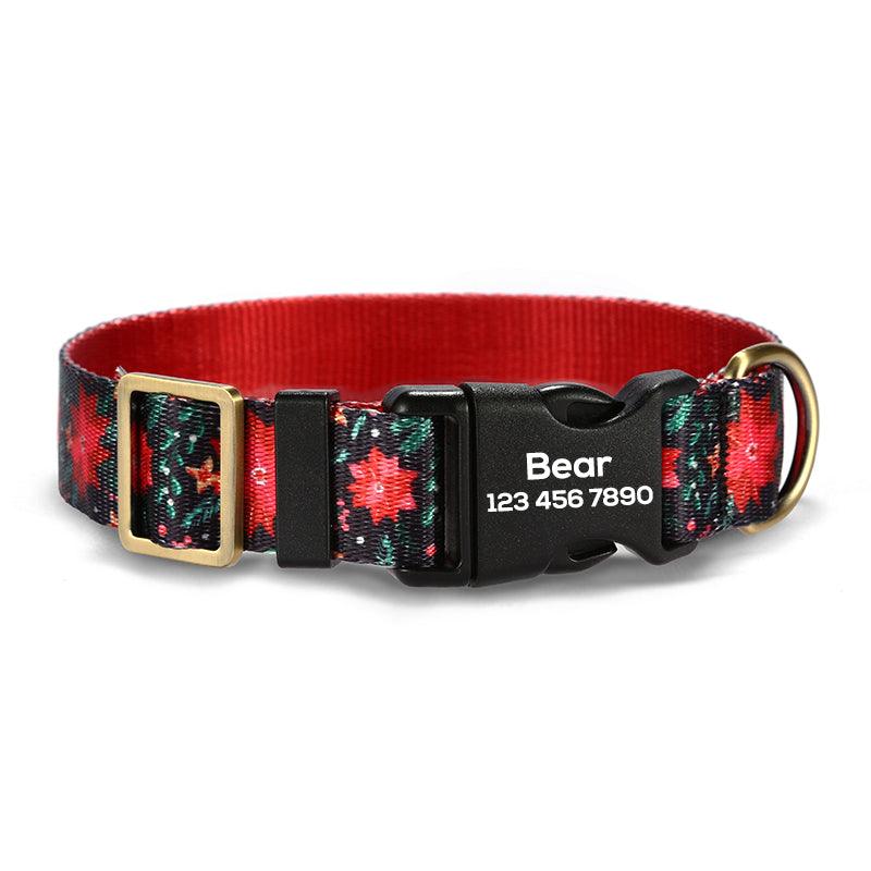 Christmas Personalized Dog Collar with Leas & Bow tie Set - iTalkPet