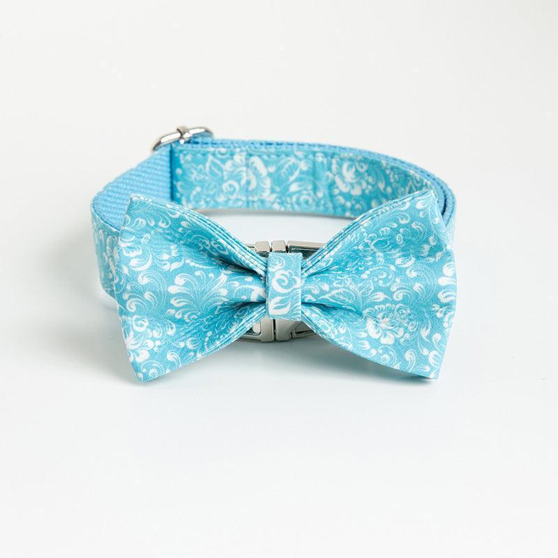 Color Print Personalized Dog Collar with Bow Tie & Leash Set - iTalkPet