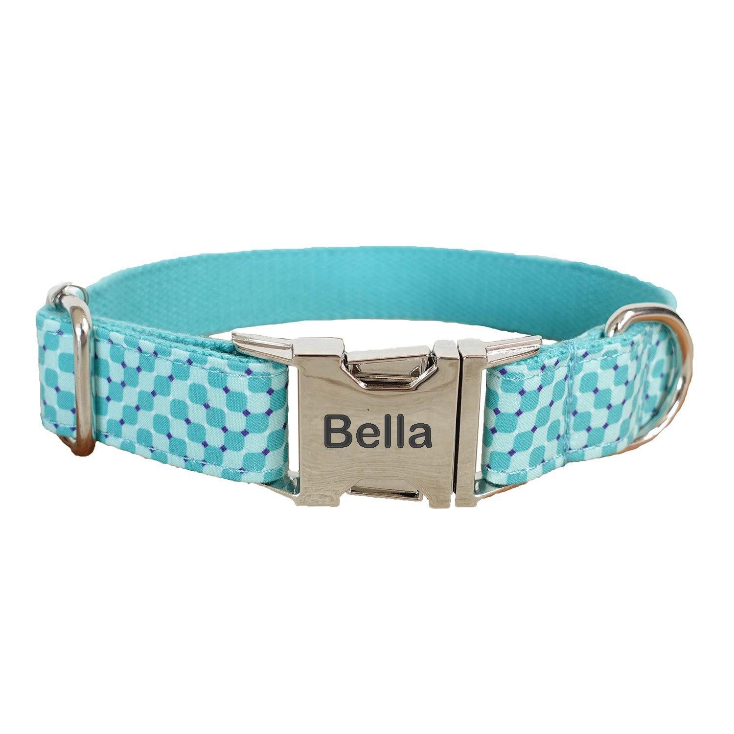 Colorful Print Soft Personalized Dog Collar Set - iTalkPet