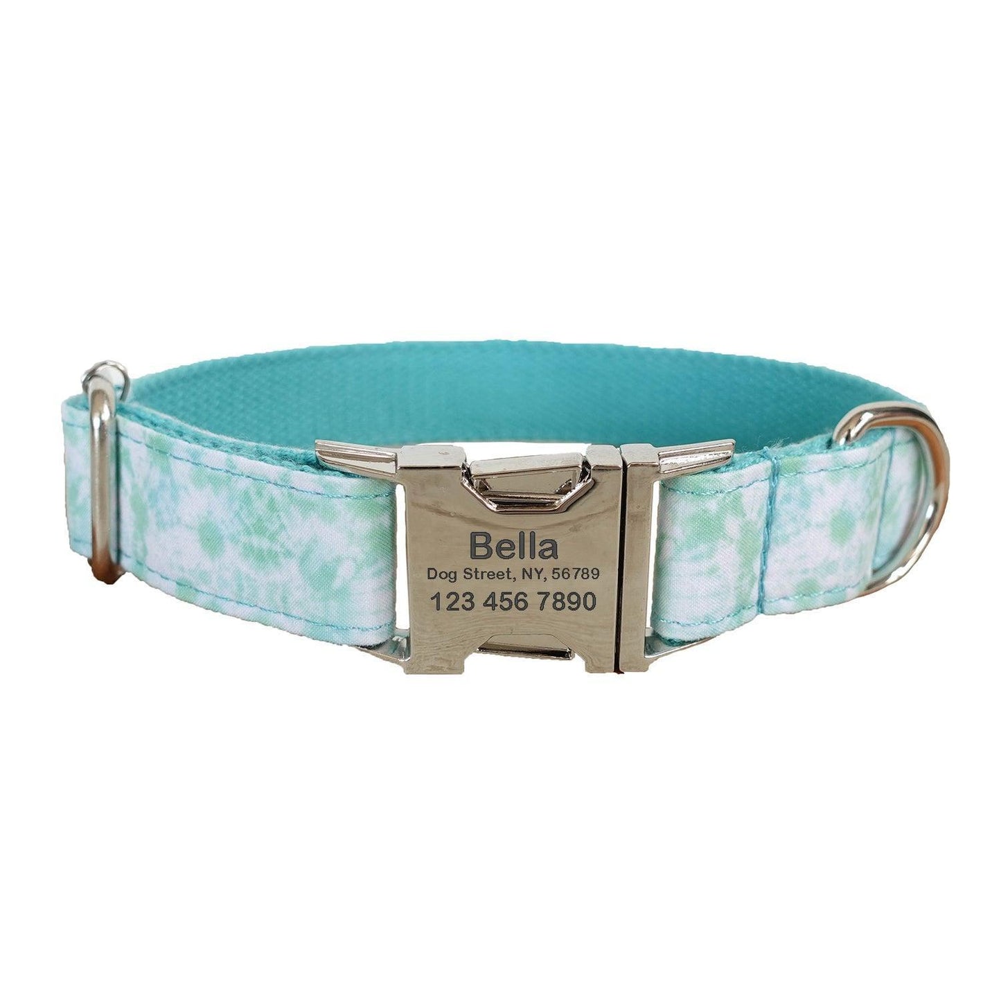 Colorful Print Soft Personalized Dog Collar Set - iTalkPet