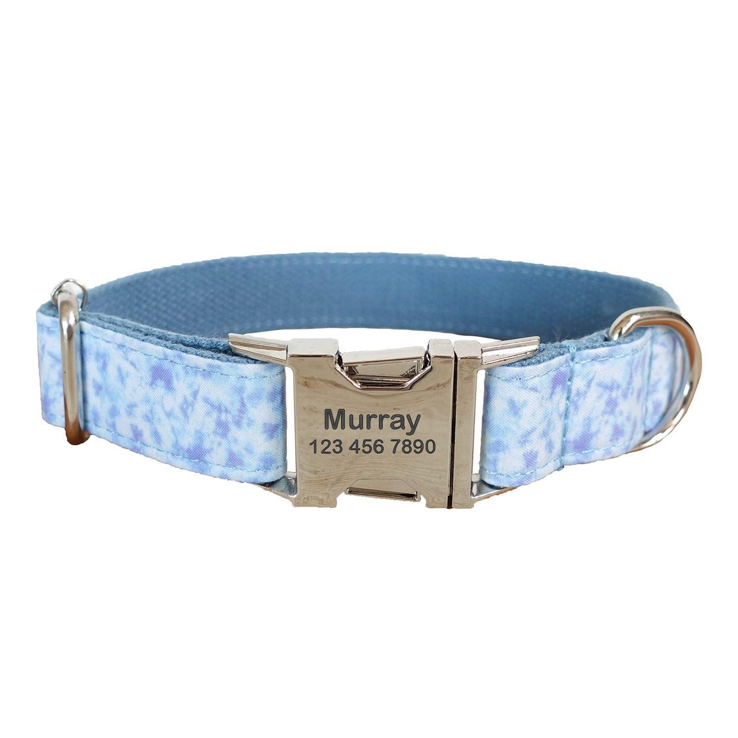 Colorful Print Soft Personalized Dog Collar Set - iTalkPet