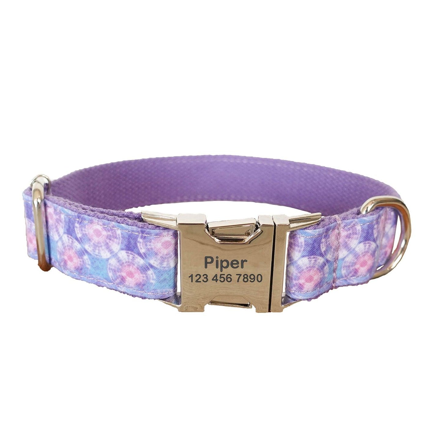 Colorful Print Soft Personalized Dog Collar Set - iTalkPet