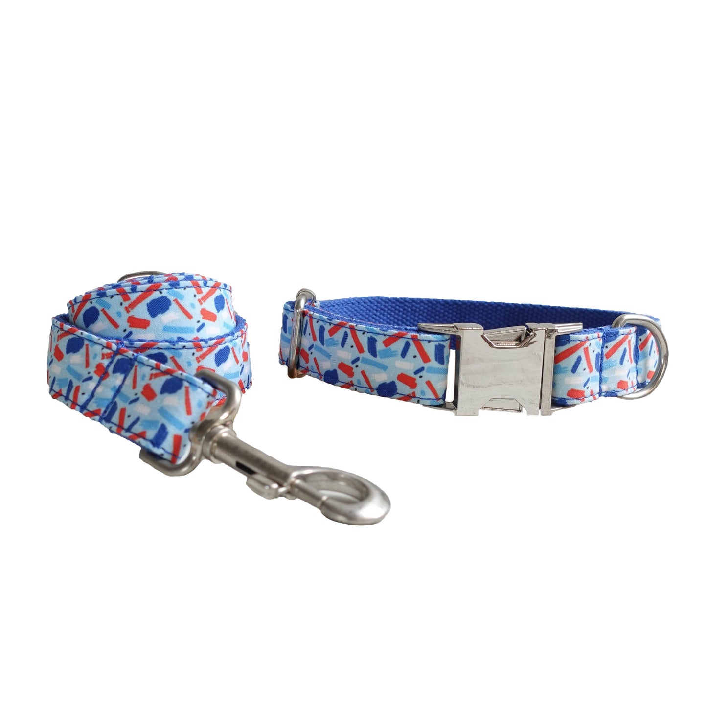 Colorful Print Soft Personalized Dog Collar Set - iTalkPet