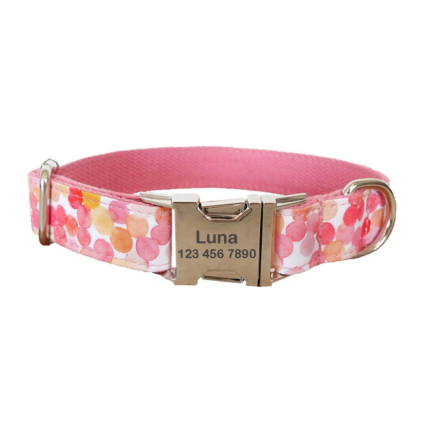 Colorful Print Soft Personalized Dog Collar Set - iTalkPet