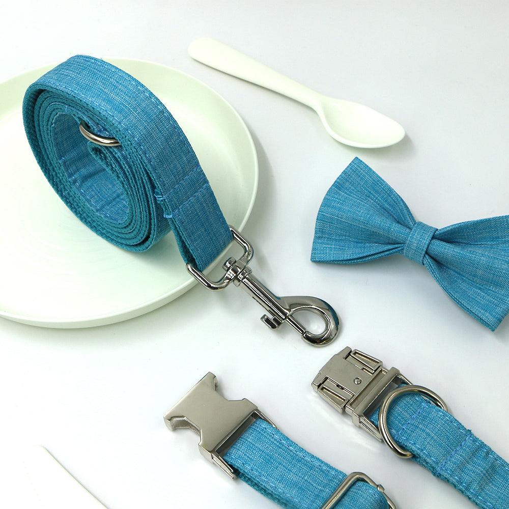 Custom Dog Collar with Bow Tie & Leash Set - iTalkPet