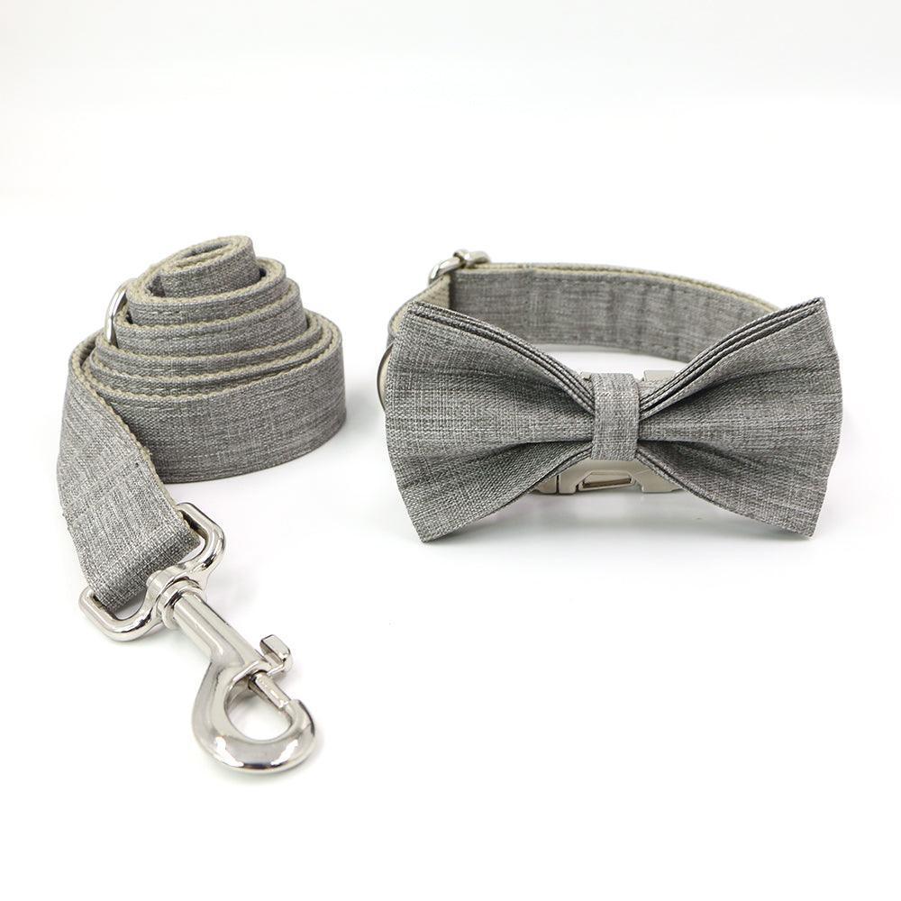 Custom Dog Collar with Bow Tie & Leash Set - iTalkPet