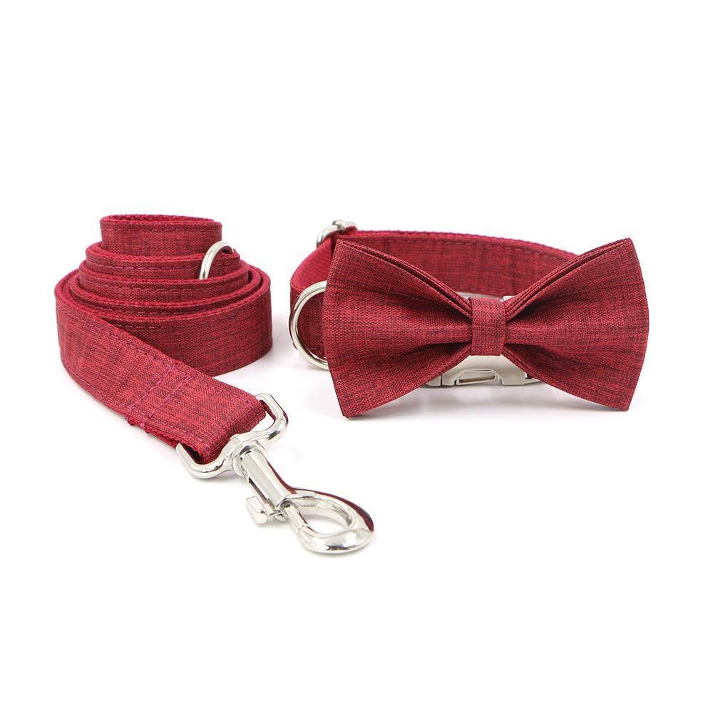 Custom Dog Collar with Bow Tie & Leash Set - iTalkPet