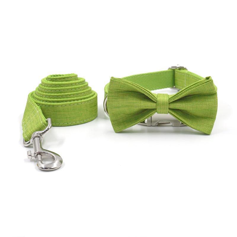 Custom Dog Collar with Bow Tie & Leash Set - iTalkPet