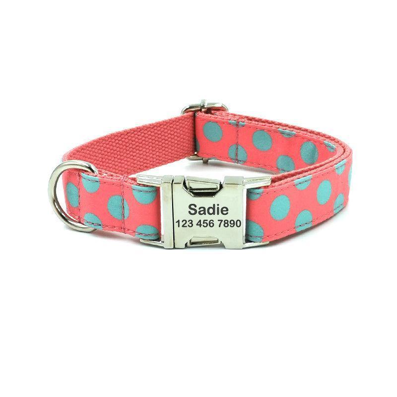 Cute Colorful Personalized Dog Collars with Leash Set - iTalkPet