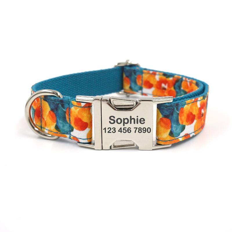 Cute Colorful Personalized Dog Collars with Leash Set - iTalkPet