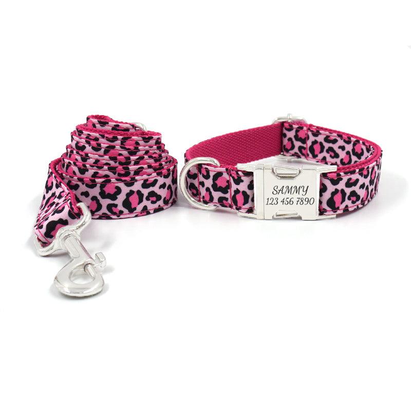 Cute Colorful Personalized Dog Collars with Leash Set - iTalkPet