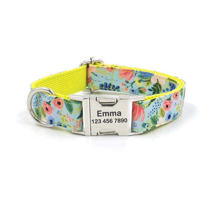 Cute Colorful Personalized Dog Collars with Leash Set - iTalkPet