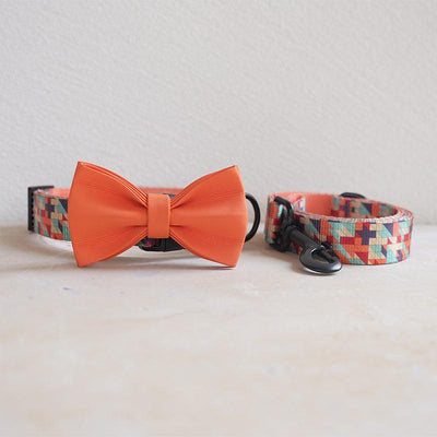Desert Dunes Personalized Dog Collar with Leas & Bow tie Set - iTalkPet