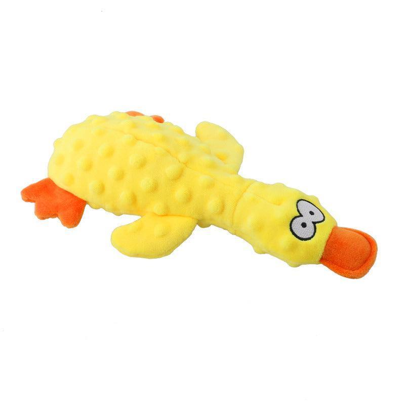 Durable Interactive Duck Crinkle Plush Squeaky Dog Toys - iTalkPet