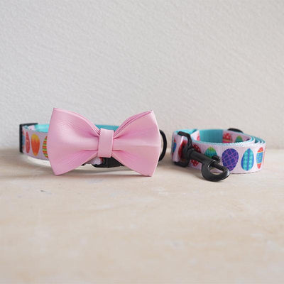 Easter Egg Personalized Dog Collar with Leas & Bow tie Set - iTalkPet