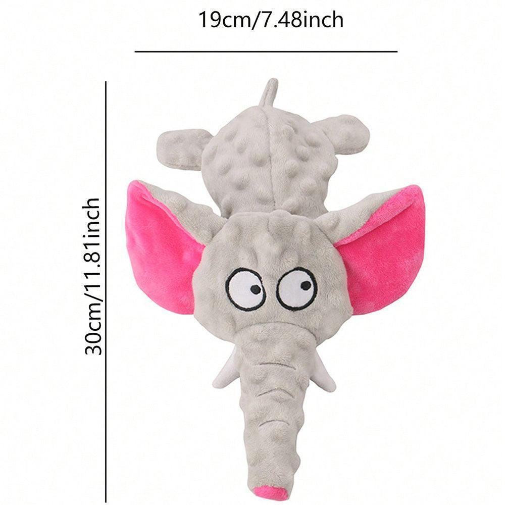 Elephant Shaped Funny Plush Dog Squeaky Toy - iTalkPet