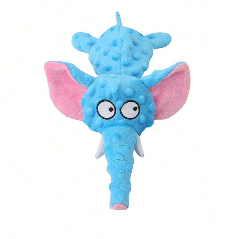 Elephant Shaped Funny Plush Dog Squeaky Toy - iTalkPet