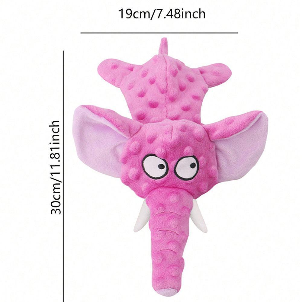 Elephant Shaped Funny Plush Dog Squeaky Toy - iTalkPet