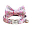 Flower Adjustable Personalized Cat Collar With Removable Bell & Bowtie - iTalkPet