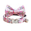 Flower Adjustable Personalized Cat Collar With Removable Bell & Bowtie - iTalkPet