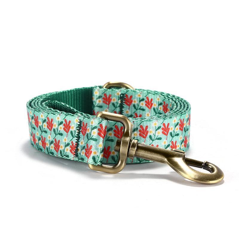 Frangipani Personalized Dog Collar with Leas & Bow tie Set - iTalkPet