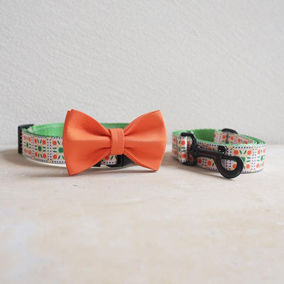 Fruit Biscuits Personalized Dog Collar with Leas & Bow tie Set - iTalkPet
