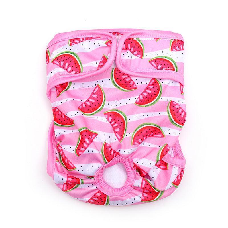 Fruit Print Washable Female Dog Diapers Absorbent Reusable Dog Panties - iTalkPet