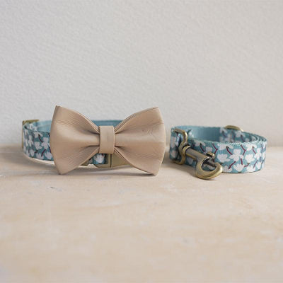Gardenia Personalized Dog Collar with Leas & Bow tie Set - iTalkPet