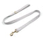 Grey Stripe Velvet Personalized Dog Collar Leash Harness Bowtie Poop Bag Set - iTalkPet