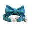 Grid Adjustable Personalized Cat Collar With Removable Bell & Bowtie - iTalkPet