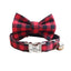 Grid Adjustable Personalized Cat Collar With Removable Bell & Bowtie - iTalkPet