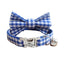 Grid Adjustable Personalized Cat Collar With Removable Bell & Bowtie - iTalkPet