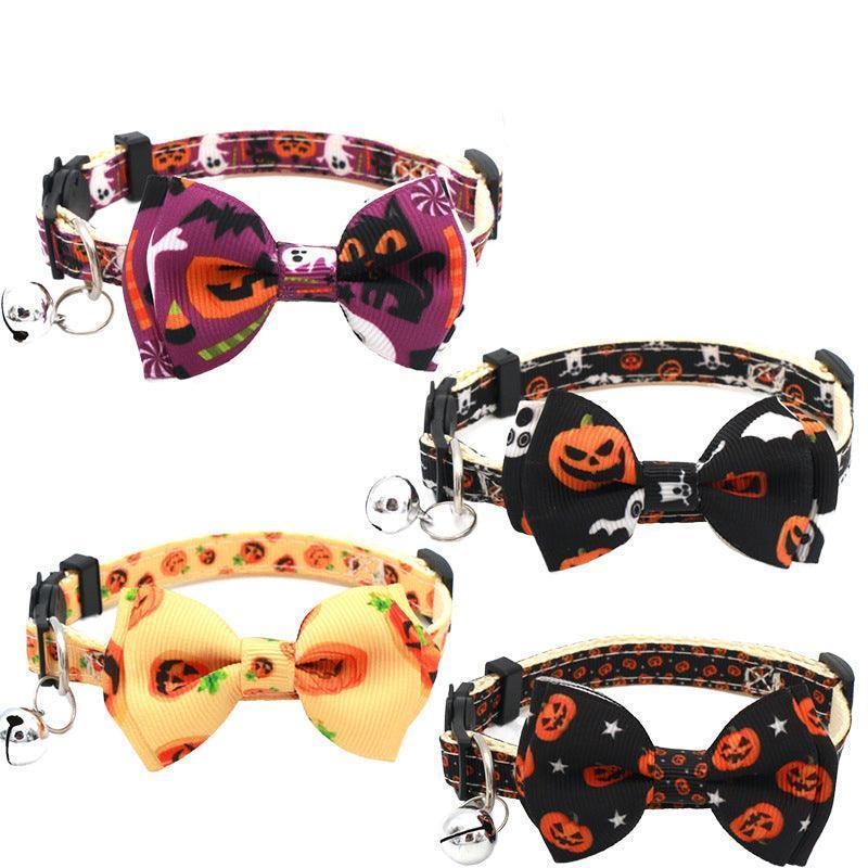 Halloween Adjustable Cat Collar With Bowtie Set - iTalkPet