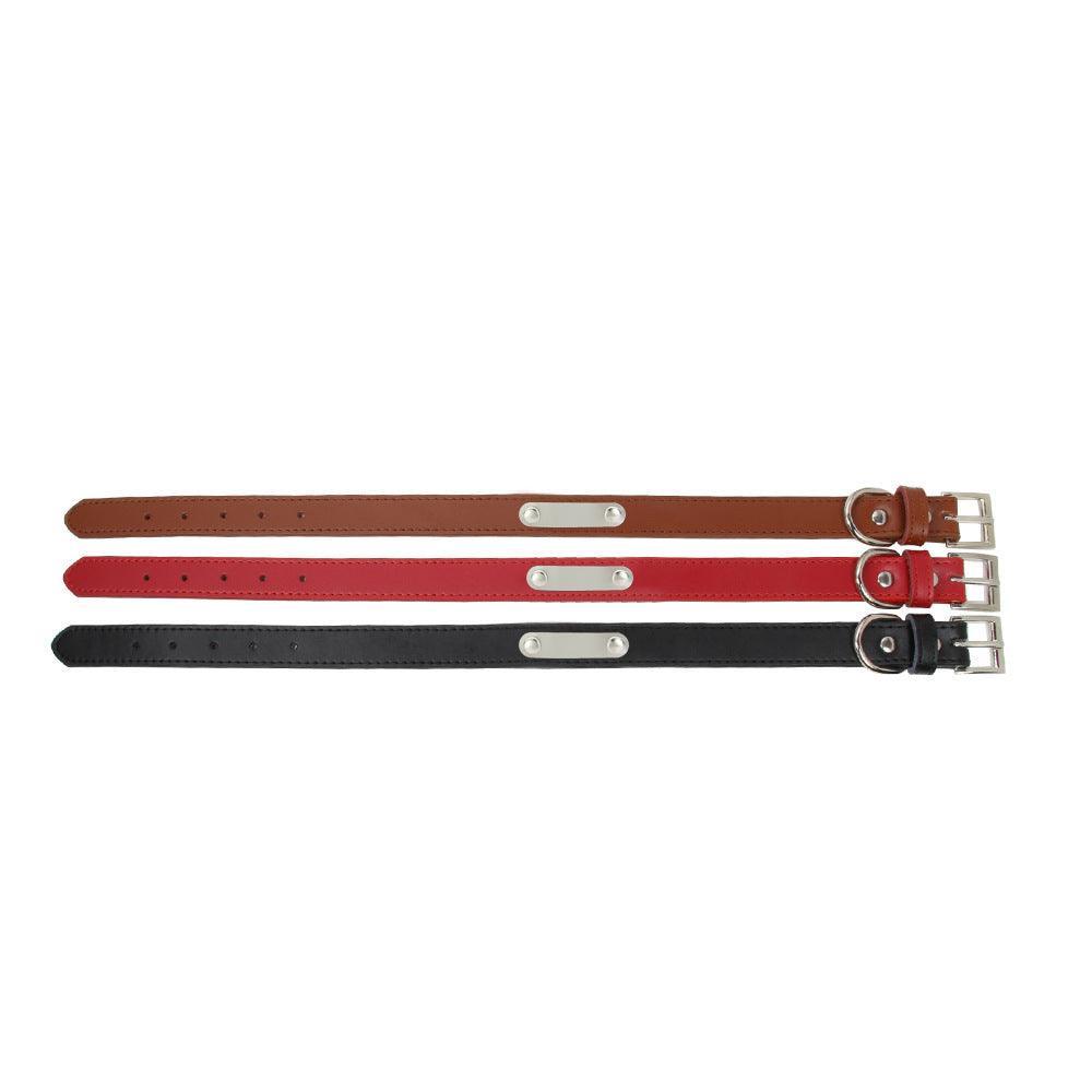 Leather Adjustable Personalized Dog Collar - iTalkPet