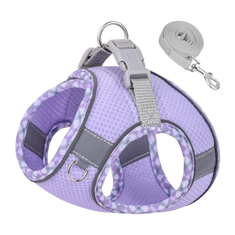 No Pull Adjustable Reflective Pet Harness and Leash Set for Cat & Small Dogs - iTalkPet