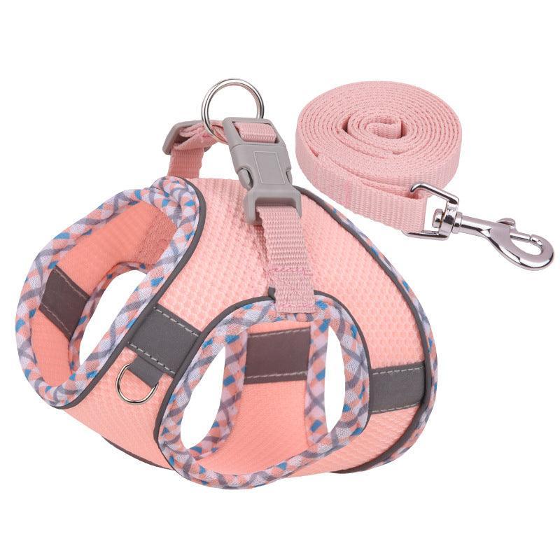 No Pull Adjustable Reflective Pet Harness and Leash Set for Cat & Small Dogs - iTalkPet