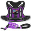 No-Pull Reflective Custom Adjustable Soft Oxford Dog Vest Harness with Dog Leash - iTalkPet