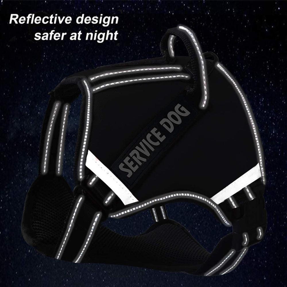 No-Pull Reflective Harness with Handle - Personalized Adjustable Comfort Dog Vest Harness - iTalkPet