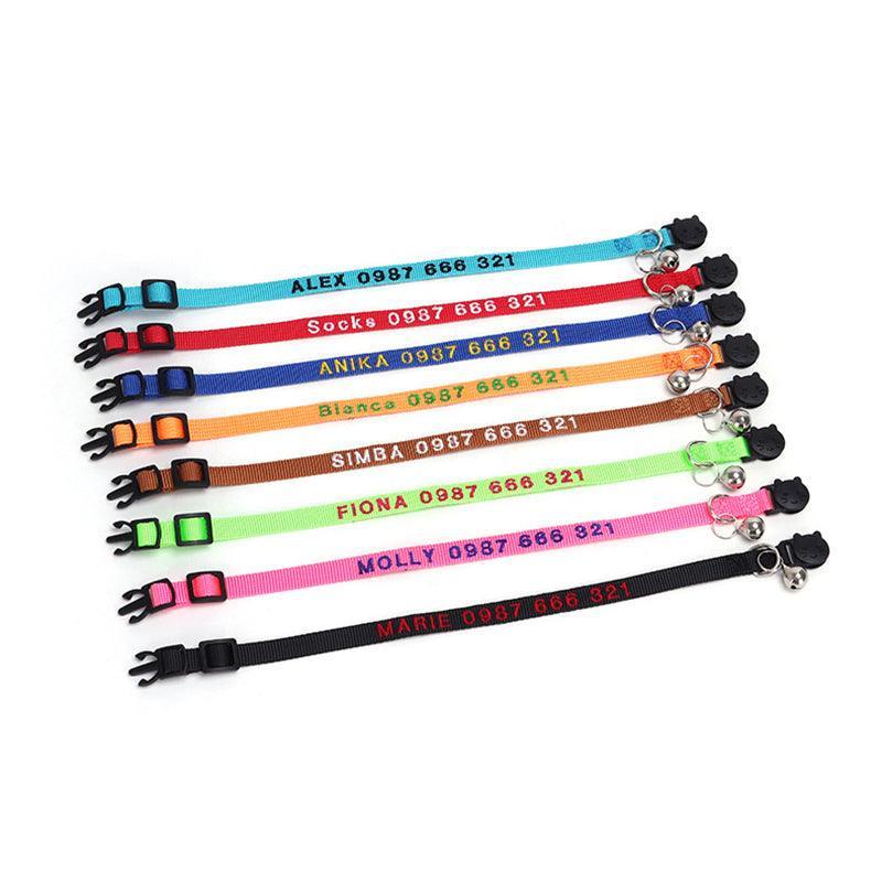 Nylon Embroidery Custom Cat Collar - iTalkPet
