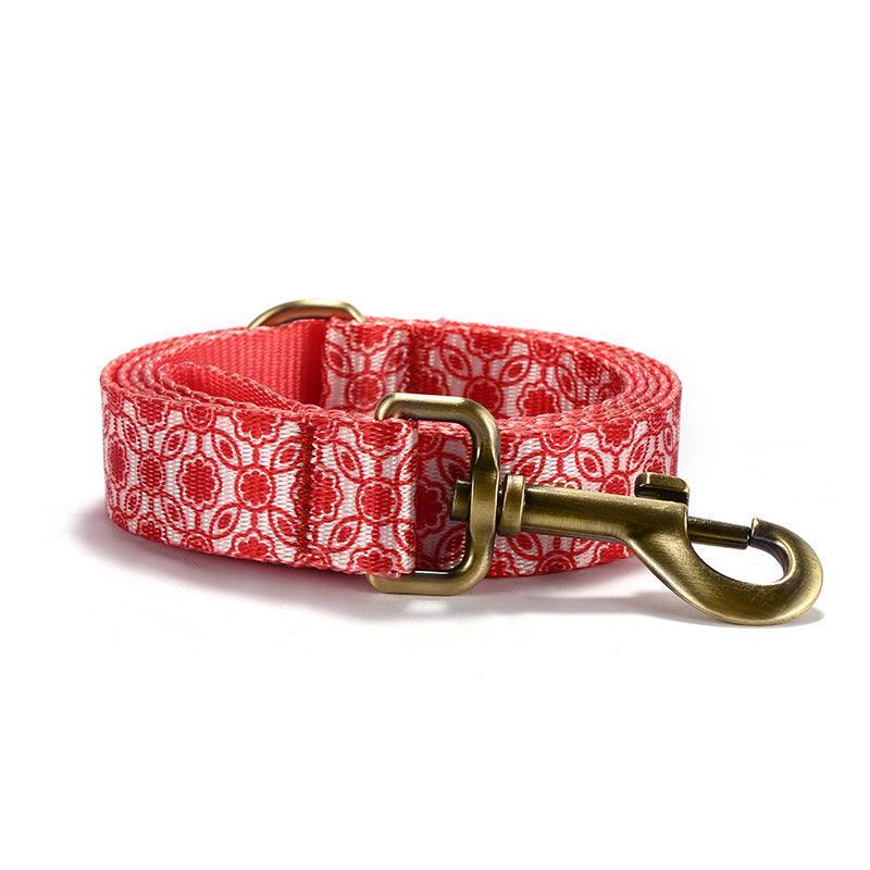 Orange Cute Personalized Dog Collar with Leas & Bow tie Set - iTalkPet